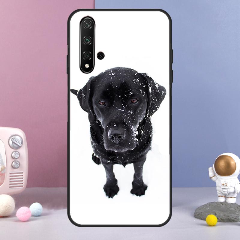 Black Labrador Dog For Huawei Nova 12i 12s 11i 8i 7i 9 10 SE Y60 Y61 Y70 Y72 Y73 Y90 Y91 P20 P30 P40 Lite Case