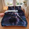 3pcs Jinx Blue Haired Warrior Home Decor Bedding Set-Perfect for Bedroom, Guest Room, Living Room, Hotels | Festive Gift for Fans, Travelers