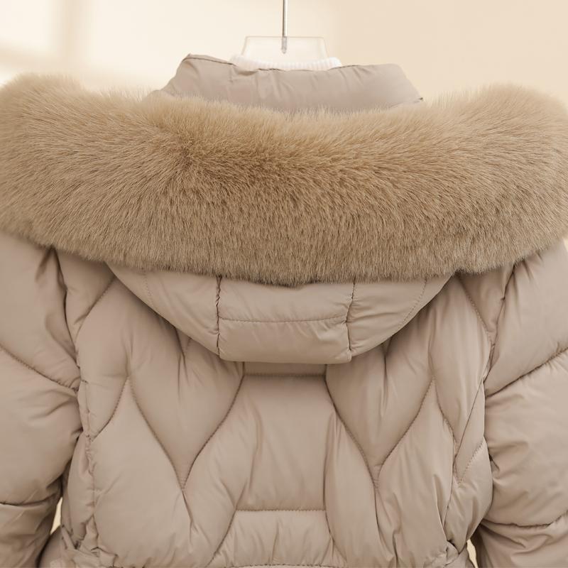 Fashion Winter Woman Coats Hooded Faux Fur Collar Thick Warm Plus Size Long Parkas Loose Women's Jackets