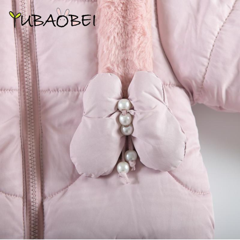 Infants Winter Parkas Girls Down Coats Thickened Fashion Cotton Padding Jacket Hooded Outwear for Baby