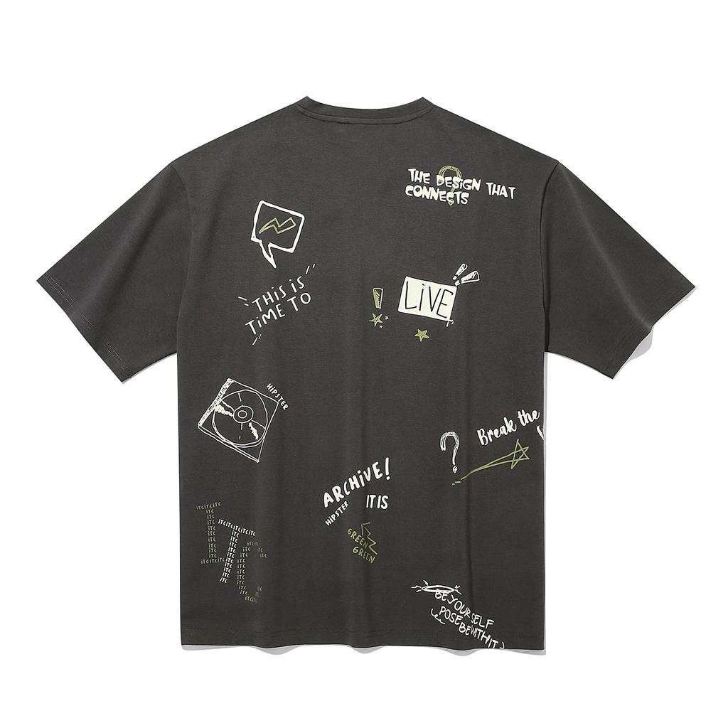 INTERCREW Kitsch Short Sleeve T-Shirt D Gray Ita2Tm02Adg