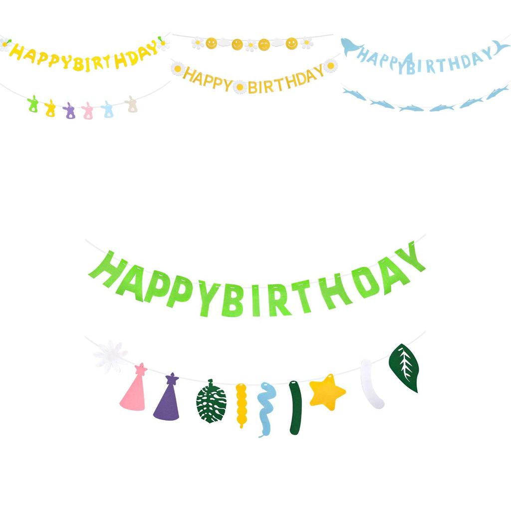 Adorable Daisy Themed Happy Birthday Flags For Kids Party Decoration And Setup