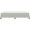 Box Spring Bed with Mattress Light Grey 200 x 200 cm Fabric