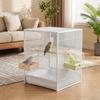 Wall Mounted 3-in-1 Bird Bathtub Large Capacity Bird Feeder Hanging Bird Bath  for Budgie