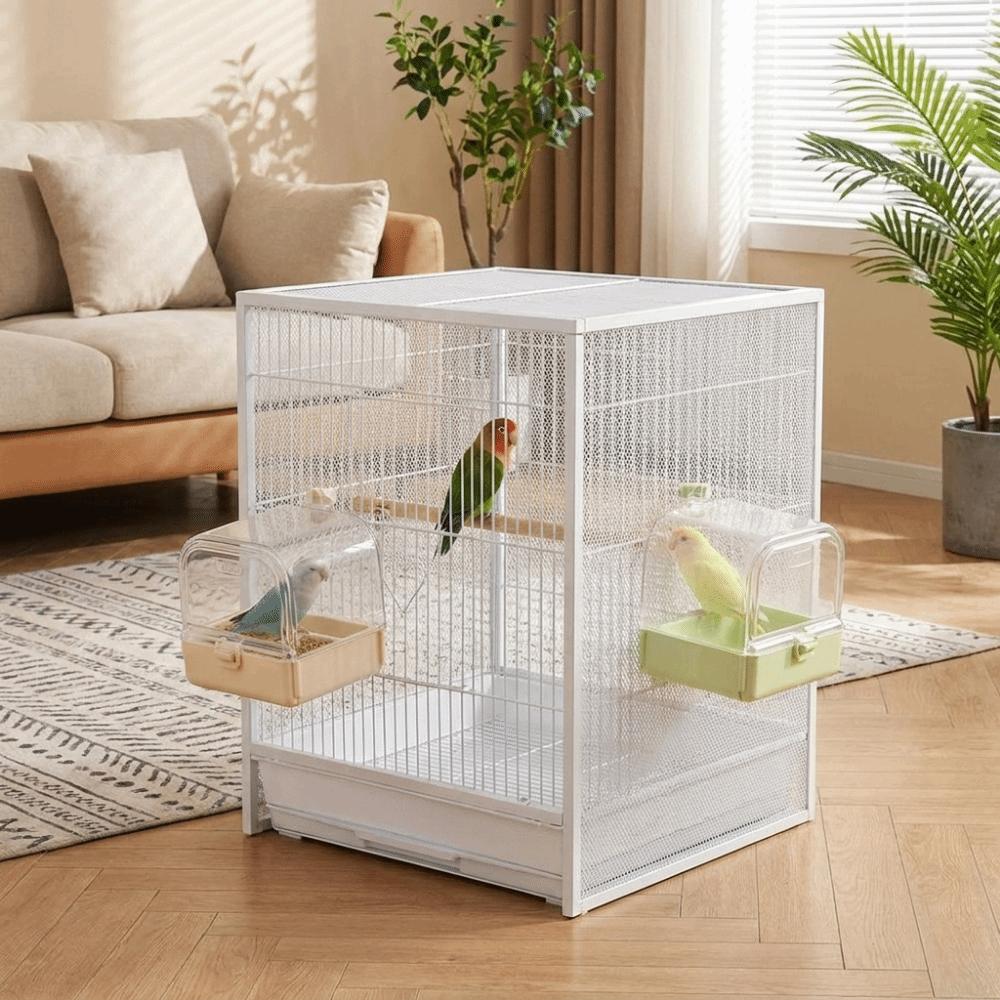 Wall Mounted 3-in-1 Bird Bathtub Large Capacity Bird Feeder Hanging Bird Bath for Budgie