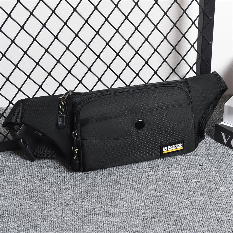 Men's Casual Sports Travel Waist Bag Lightweight Riding Chest Large Capacity Crossbody Bag  Phone Pocket