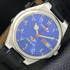 AUTOMATIC 8200 VINTAGE JAPAN MENS ARABIC BLUE COLOR DIAL WATCH A702789-1 R210-a702789