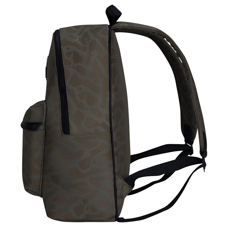 Jordan Logo Dark Leopard Print Woven Polyester Backpack Unisex Backpacks Beech-Green JD2433010AD-002