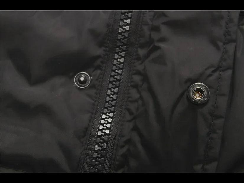 Men's Winter Long Loose-Fit Down Coat with Detachable Hood and Double Zipper