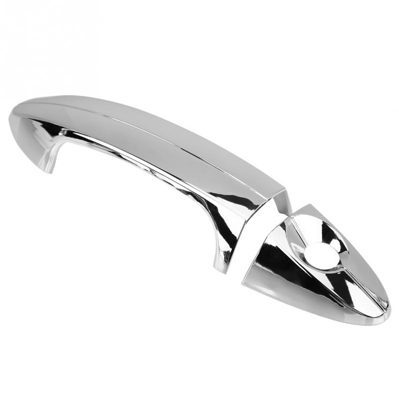8 Stück Auto Silber Chrom Verchromung Türgriffabdeckung Zierleiste für Ford Fiesta 2009 2010 2011 2012 Auto