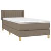 VidaXL Divan Bed with Mattress Taupe 80x200 Cm Fabric 3130389