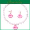Lip Pendant Necklace With Artificial Pearl Chain For Women Fashion Jewelry