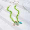 Bohemian Layered Summer Beach Necklace Acrylic Colorful Beads Fish Starfish Charms for Daily Dating Wear