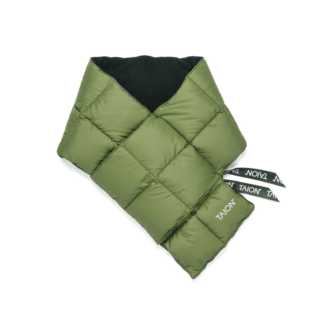 

Пуховый шарф Taion 201A Зеленый Оливковый зелёный