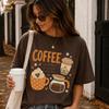 Coffee Weather Graphic Tee, Comfort Colors Fall Coffee Lover Shirt