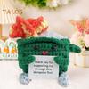 2Pcs Positive Crochet Flame Dumpster with Encouraging Card Emotional Support Handmade Knitting Trash Can Doll Decoration Ornament