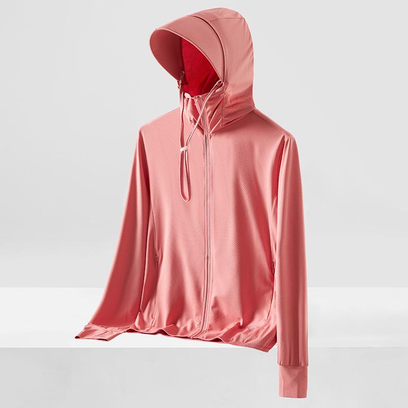 UPF50+ Sonnenschutzkleidung Sommer Eisseide Dünn Atmungsaktiv Outdoor Professionelle Angel-Sonnenschutzkleidung Abnehmbare Krempe