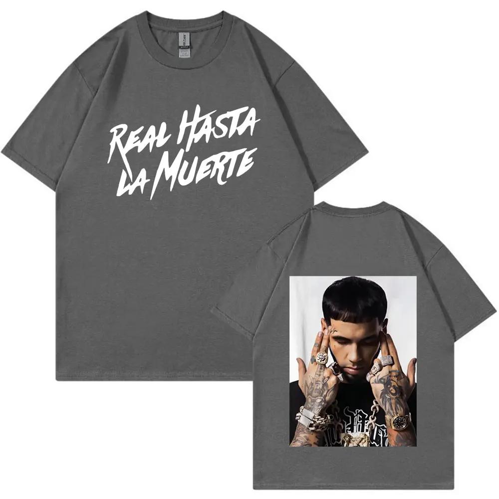 Rapper Hasta La Muerte style casual T-shirt fashionable hiphop retro oversized Tshirt suitable for women