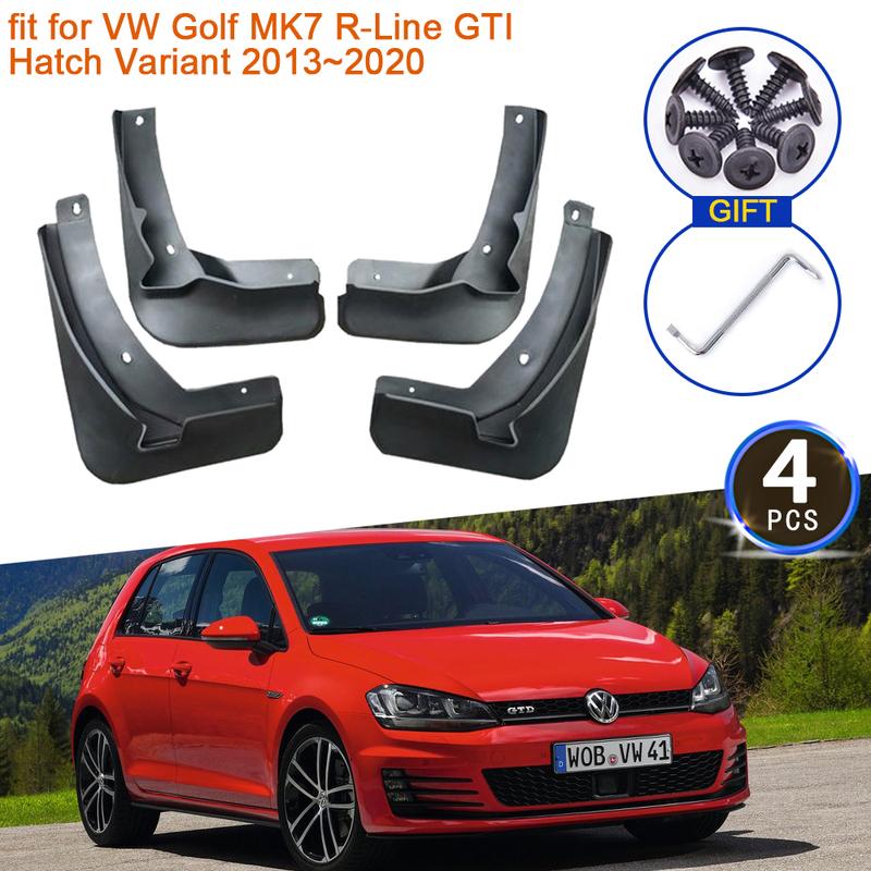 

4X For VW Golf MK7 R-Line GTI Hatch Variant 2013~ Volkswage Mudguards Splash Guards Mudflap Front Wheels Fender Accessories
