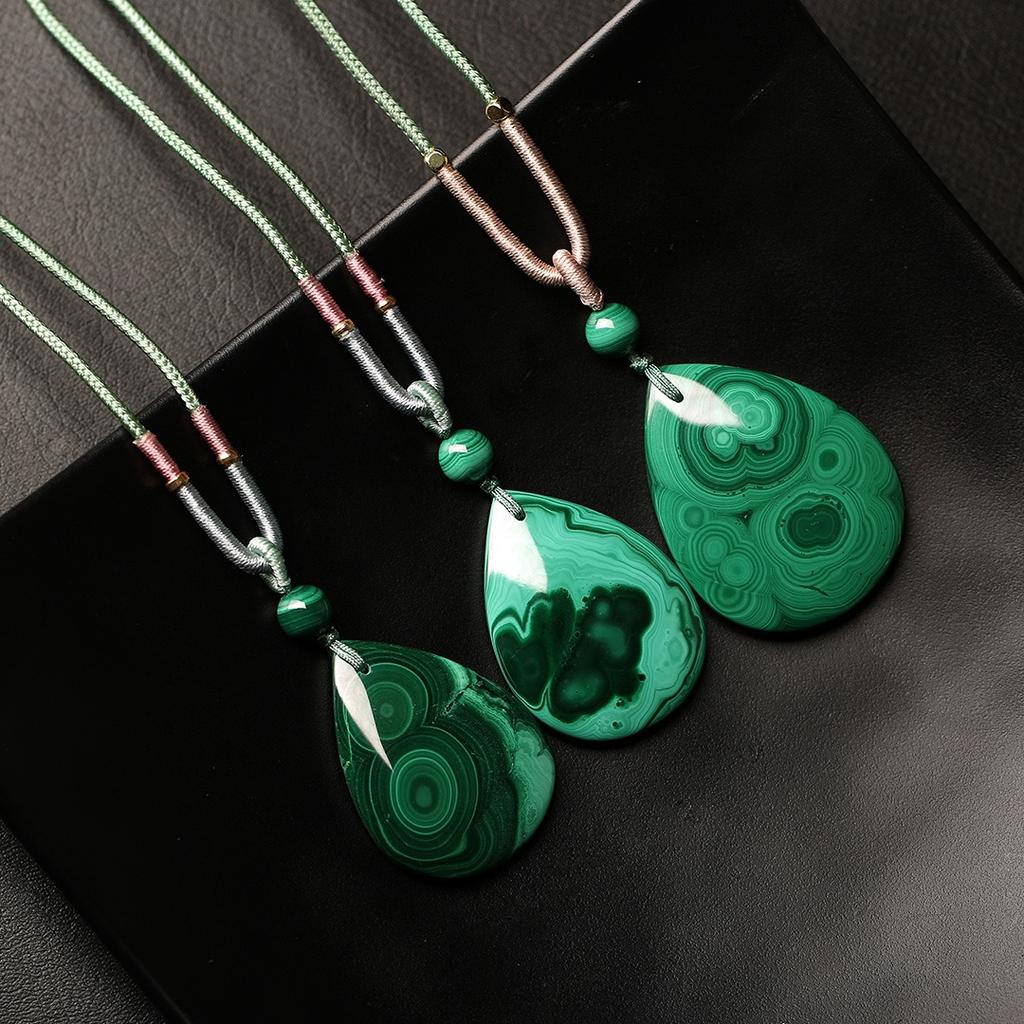 Natural peacock stone, button, no event pendant, cloud necklace, pendant, DIY accessories, accessories, vintage sweater chain
