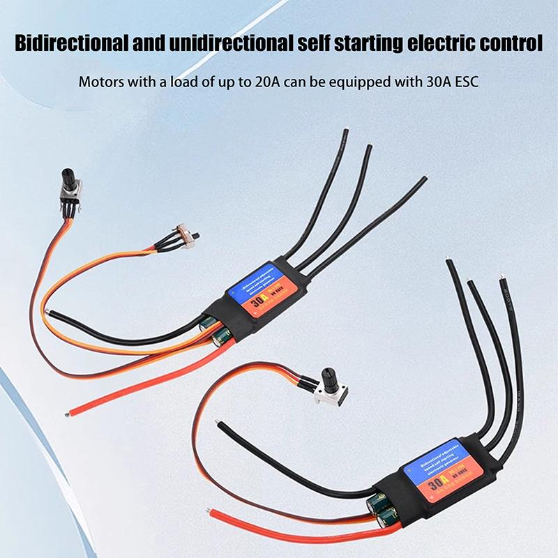 Brushless Motor Driver 2-6S 30A 60A Esc Bidirectional Self Starting Brushless Electric Regulation Speed Controller Esc For Diy