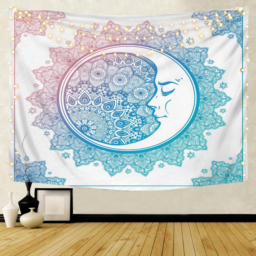 Large Mandala Pattern Indian Tapestry Wall Hanging Decoration Bohemian Beach Towel Polyester Thin Blanket Yoga Shawl Travel  Mat