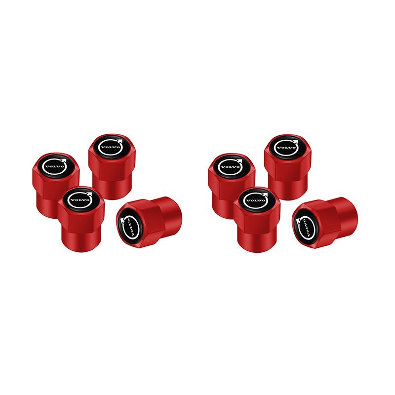 For Volvo ew14/8Pcs Aluminum Alloy Car Tire Valve Covers Dustproof Caps For Volvo ES90 EC40 EX40 EM90 XC90 V90 V60 XC60 V40 S80 S60 S90 C40 X