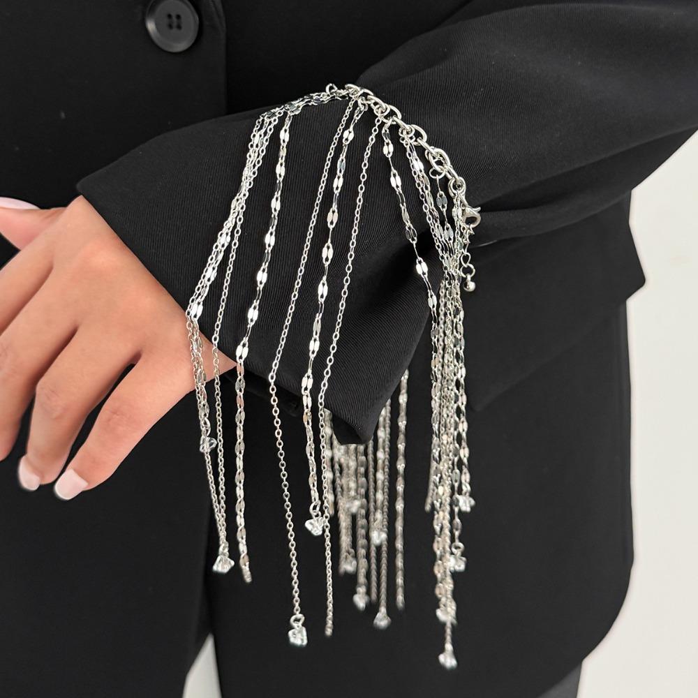 Thai Ethnic Style Finger Bracelet Multi Layer Hollow Geometric Bracelet Festival