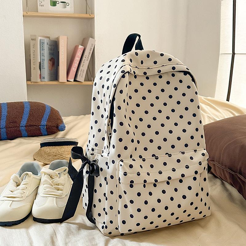 Japanese casual girl bow decorative schoolbag female junior high school student soft sister backpack lightweight school backpack