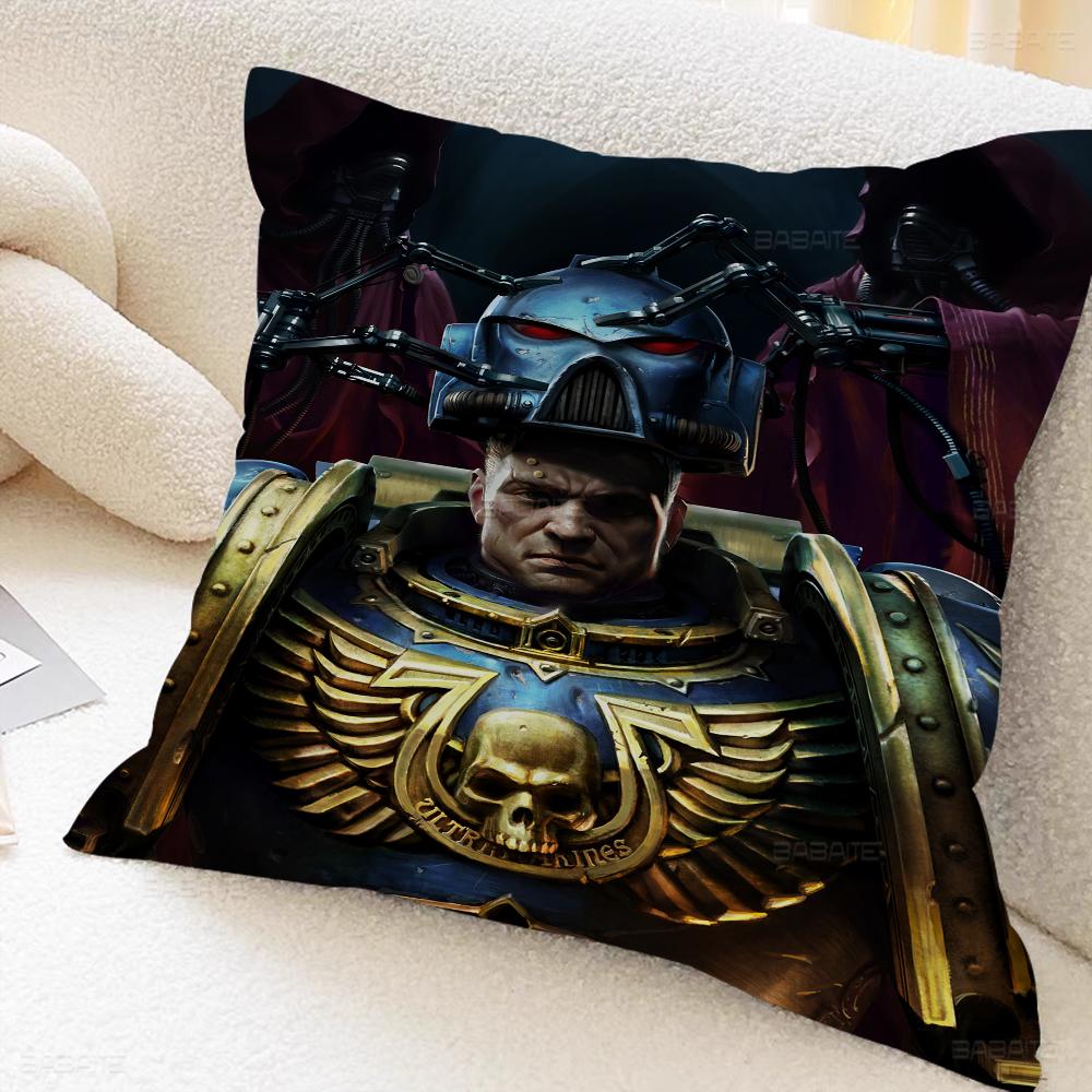 Game W-Warhammers Cushion Cover Car Throw Pillow Case For Sofa Car Christmas Gift 40x40cm 45x45cm