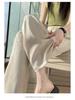 New Chinese Style Women's High-Waist Wide-Leg Pants for Summer - Ice Silk Feel, Floor-Length, Casual Drape.