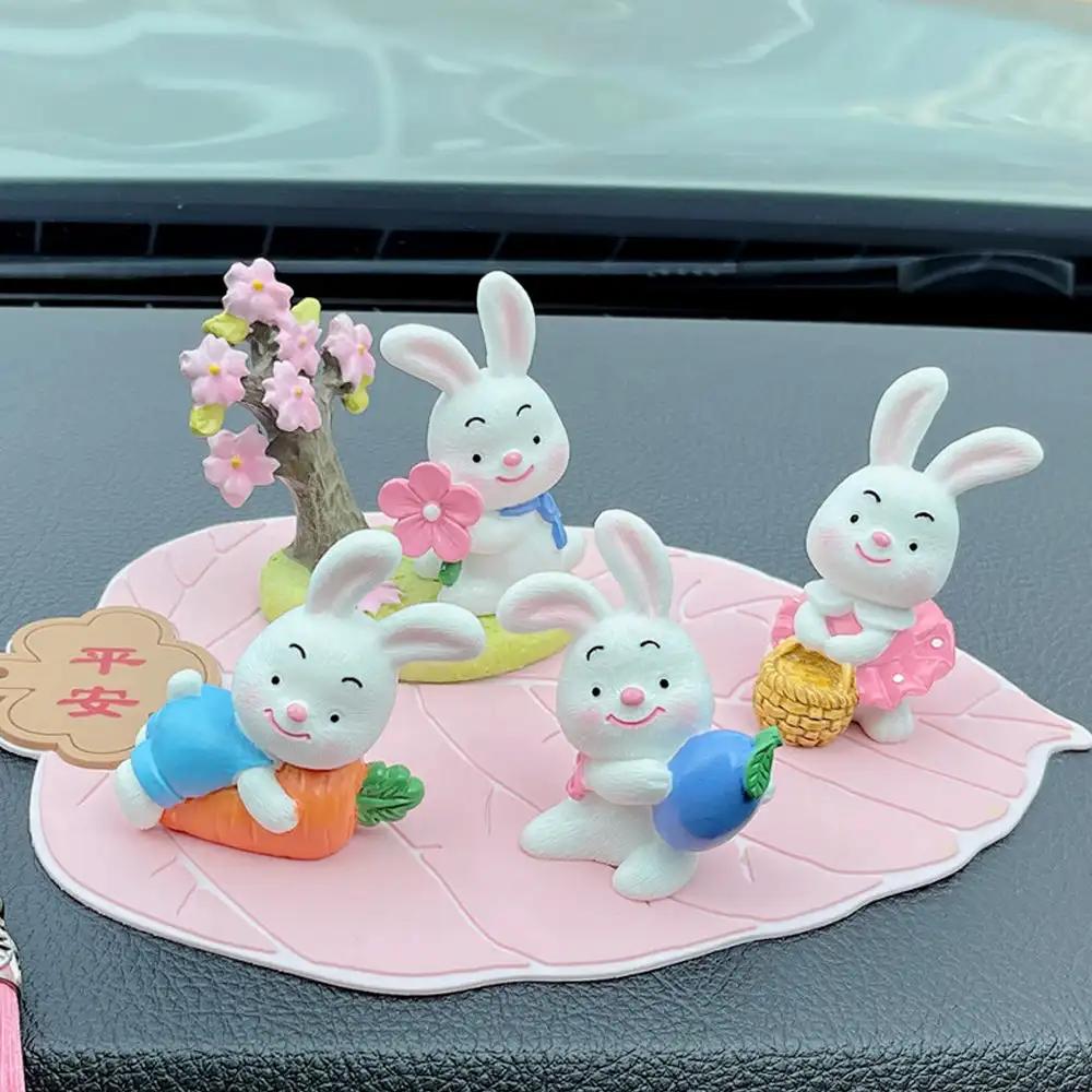 

Cute Rabbit Car Dashboard Ornaments Gifts for Woman Car Center Console Decoration Auto Interior Accessories