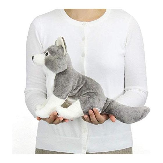 Colorata Wolf Plush Toy (Parent/Real Animal Family/Gentle Touch) Realistic Animal Toy Doll Gift Present Birthday (Meter Read 2 Times) / Christmas
