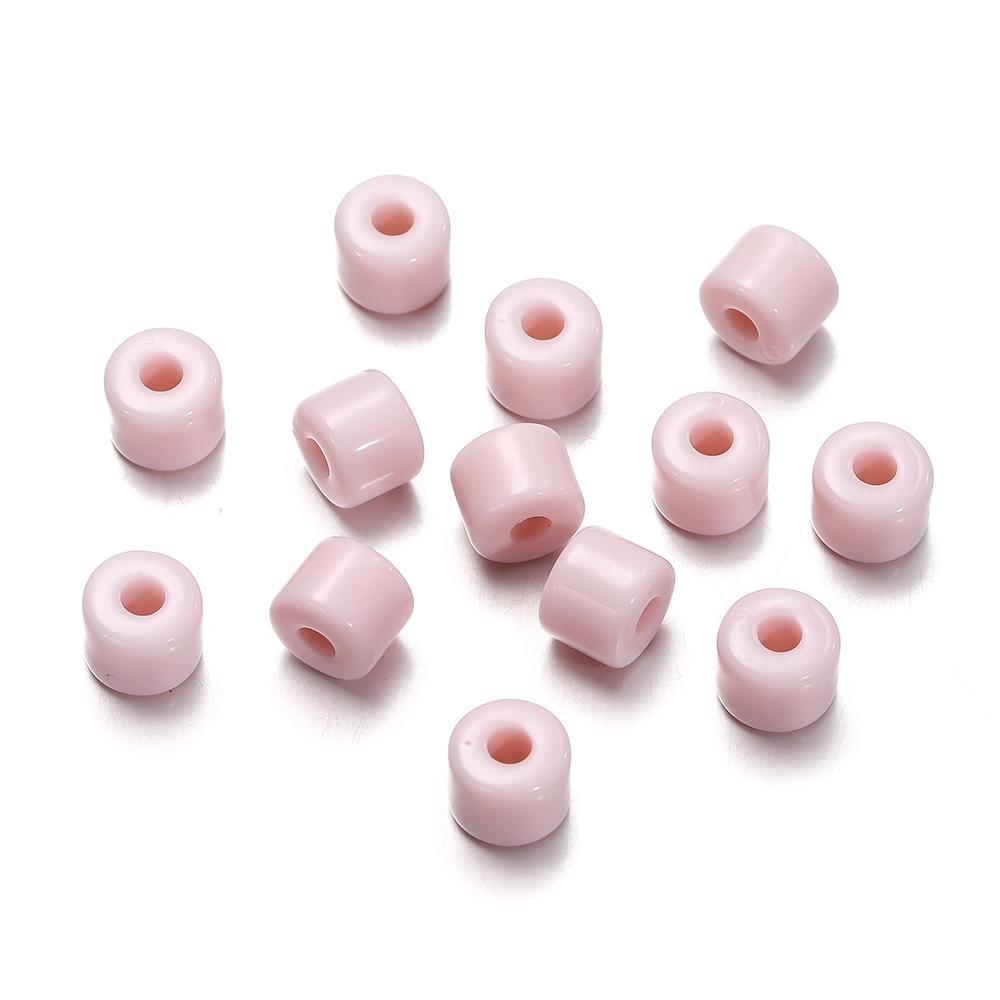 50/100pcs 5x6mm Acrylic Tube Beads Spacer Loose Bead for Necklace Bracelet Earrings Findings DIY Jewelry Making Accessories