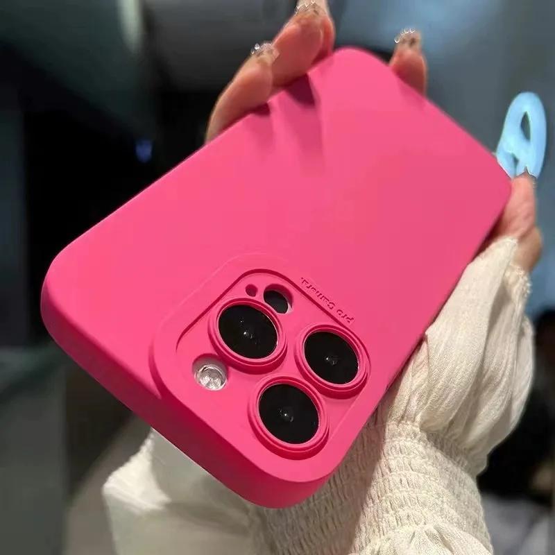 Luxury Soft Liquid Silicone Phone Case for IPhone 17Air 16 15 11 12 13 14 Pro Max X XR XS Plus Bumper Cases Cover