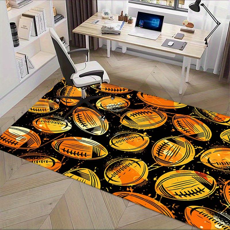 Office Carpet: Football Patterned Sofa Rug for Chair Protection