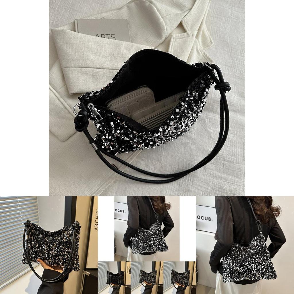 Stylish Sparkling Tote Bag For Women 2024 Trendy Casual Shoulder Satchel Ideal For Everyday