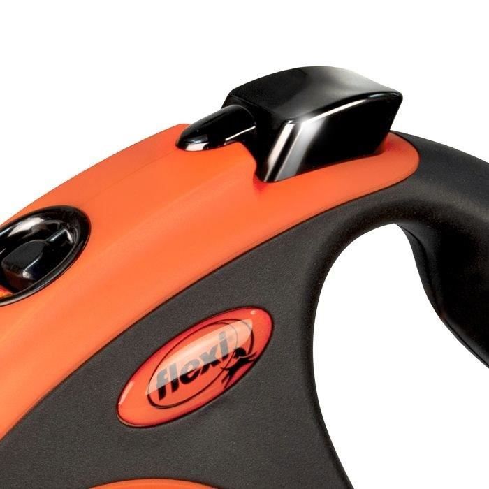 Laisse enrouleur pour chien TRIXIE flexi XTREME - Taille S - 5m - Noir et orange