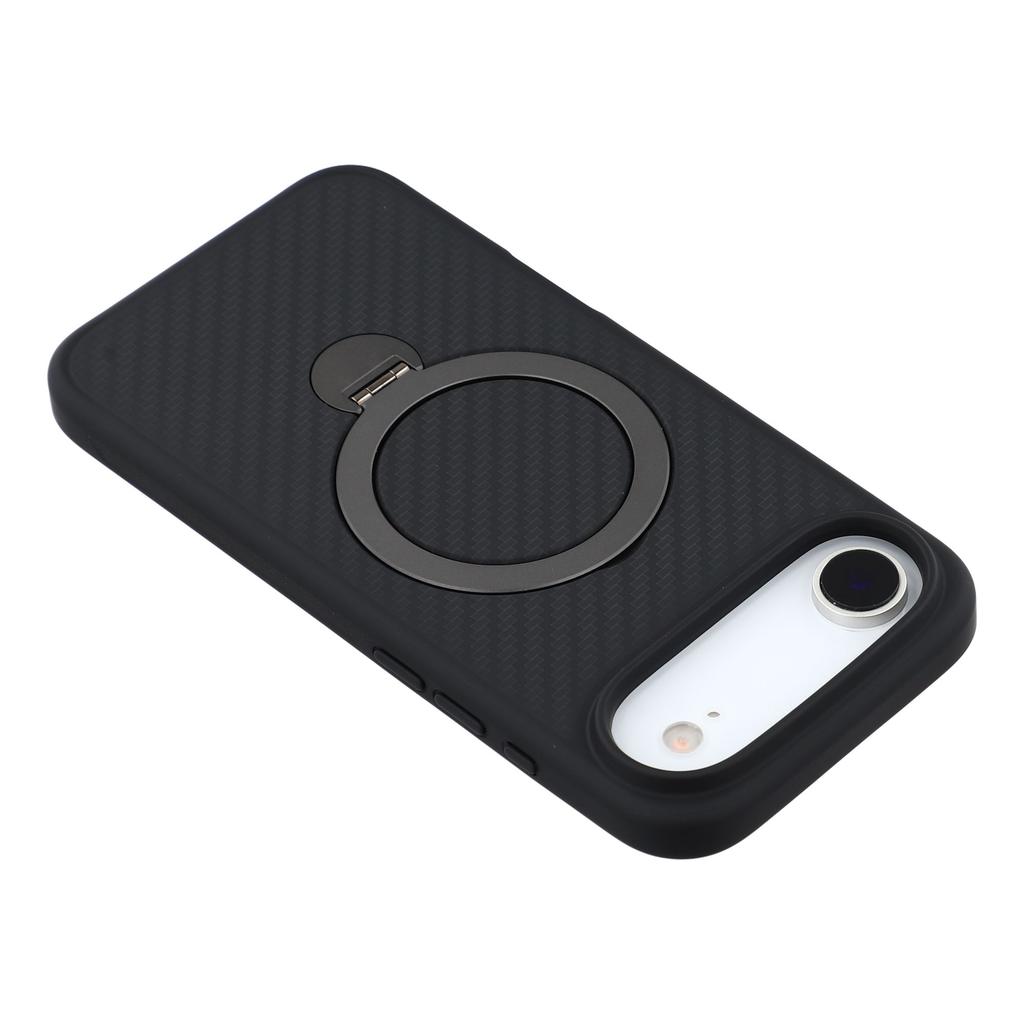 For iPhone 17 Air Case Compatible with MagSafe Kickstand TPU+PC Phone Cover Carbon Fiber Texture