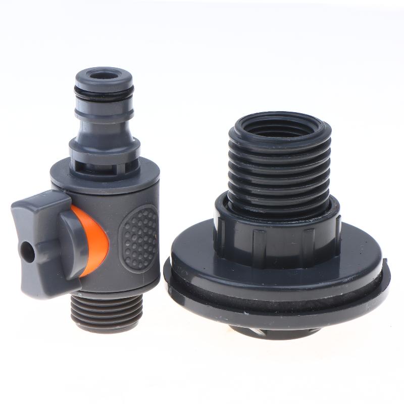 Pvc Water Tank Straight Valve Nipple Quick Stop Connector Rubber Coated Adapter Matching Pink Tape Plumbing