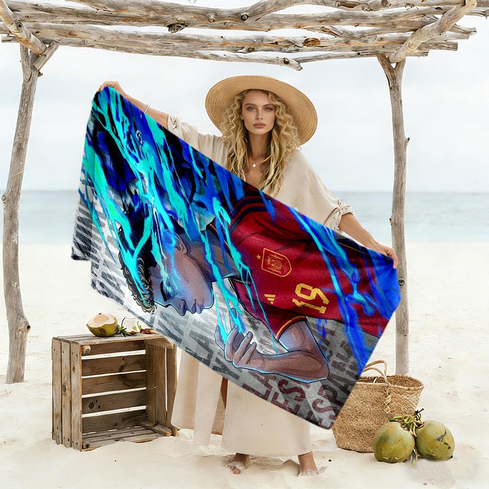 Lamine Yamal Football Poster Beach Towel Soft Durable Quick-Dry Comfortable Lightweight
