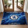 Chelsea FC Design Crystal Velvet Rug Soft Decorative Mat for Bedroom Entrance