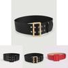 Faux Leather Wide Waist Belt With Pin Buckle For Fashion Accessories