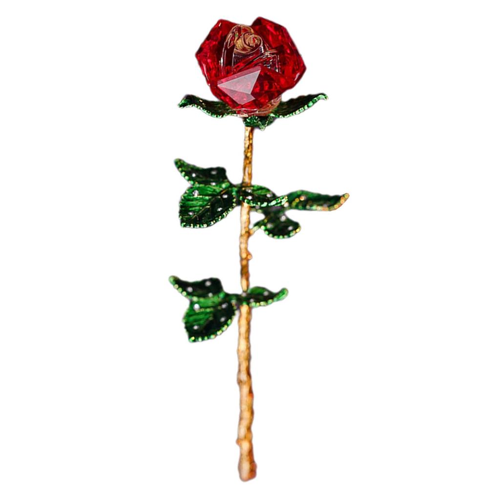 Graceful Flower Ornament Collectible Birthday Desktop Decoration Tabletop Adornment Gift for Anniversary Valentine Day Wedding