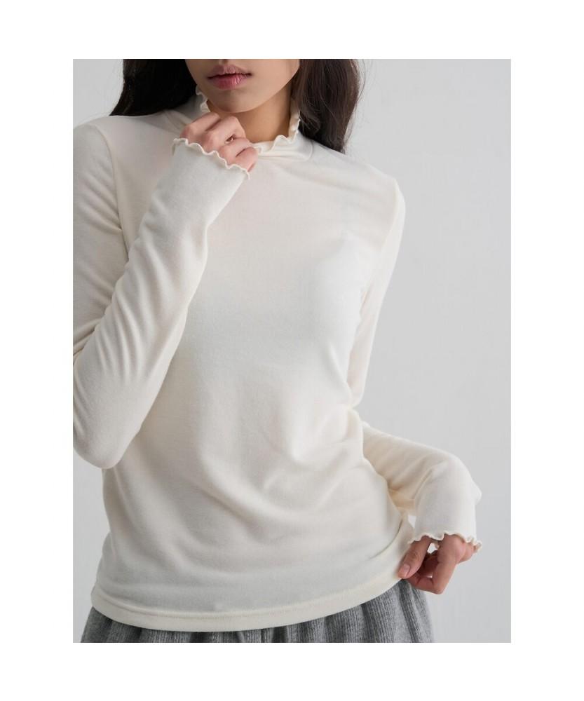 8SECONDS Soft Turtleneck Long Sleeve T-Shirt - Ivory