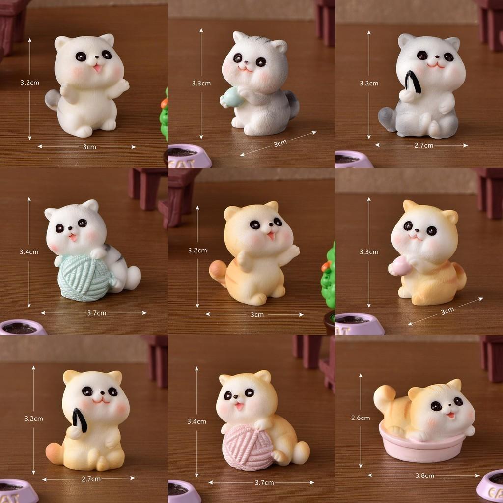 Naughty Diy Ornament Cat Micro Landscape Production Resin Desktop Decoration