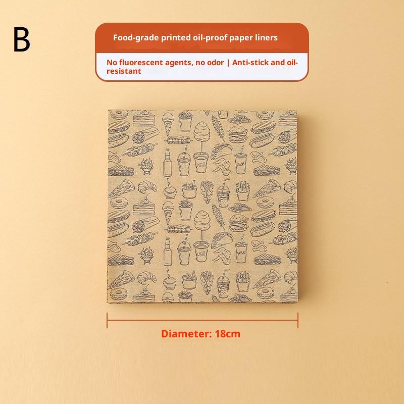 100 Adet Yağ Geçirmez Pişirme Gıda Ambalajı Wax Kağıt Burger Patates Kızartması Sarma Yağlı Kağıt Mutfak Sandviç Ekmek Gıda Pişirme Aletleri