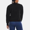 Under Armour Rival Fleece Mesh Hoodie With Front Kangaroo Pocket Women Hoodie Black 1365847-001