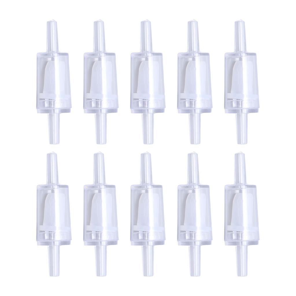 10 stycken backventil 4 mm PP Pump Akvarium 1-vägs vattenstopp backventil för fisk