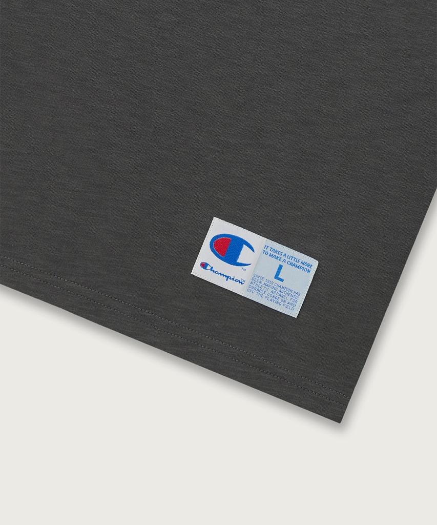 CHAMPION Slub Jogtag Short Sleeve T-Shirt Charcoal